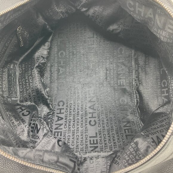 Chanel Choco Bar Caviar Leather Black Handbag Purse - Picture 9 of 13